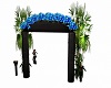 Black/blue wedding arch