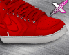 X |  Red Canvas shoe