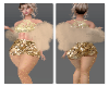 Fashion fur coat - beige
