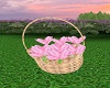 Basket Lt  Pink Flowers