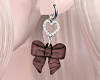 ribbon earring choco