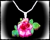 ROSE NECKLACE SILVER CHA