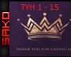 Thank you for hating me