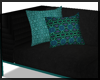 Retro Black / Teal Couch