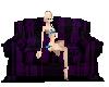 Goth Purple Plaid Couch