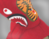 O|Bape Shark Hoodie red