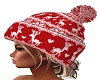knitted winter red cap