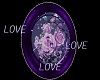 LOVE rose frame purple