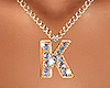 K Letter Gold Necklace