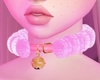 Fur Bell Collar Pinkie
