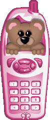 bear cellphone/pink