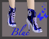 Blue PVC Converse Heels
