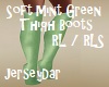 Thigh Boots Soft Green