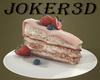 Slice of strawberry cake