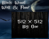 Black Wood Wall/Floor