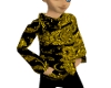 Gold and Black Icon Top