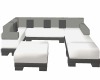 Grey and White Couch