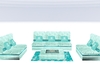 A. Teal cc couch set