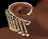 Gold w Hearts Earrings
