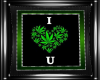 I love you weed frame