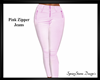 Pink Zipper Jeans