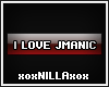 I love jmanic sticker