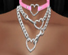 Heart Necklace Pink