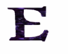Purple glitter letter E