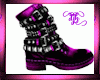 Purple Biker Boots