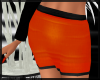 Orange Black Mini Skirt