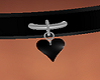 Black PVC Heart Collar