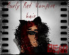 Curly red hair