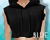 !BS Crop Hoodie Black