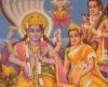 Lord Vishnu and Laxmi