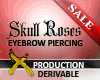 [X] Skull Eyebrow Pierci