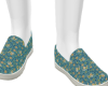 *B* Teal Floral Loafers