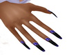 Purple Black Long Nails