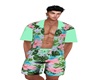 tropical green shirt