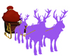 ~H~Santa & Reindeer Deer