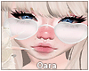 Oara Heart Glasses-white