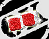 PZ::red diamond earrings