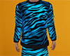 Teal Tiger Stripe PJs Full (M)