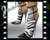*Zebra Boot* Silver Heel