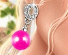 Hot Pink Pearl Earrings