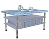 Silver and Blue Sink
