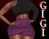 GM Skirt Set Blk/mauve