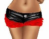 LEATHER/RED LACE SHORTS 