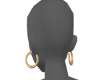 $ Hoop Earrings Gold