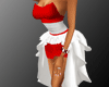3**White Red Dress
