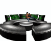 blk/green cuddle couch